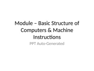 Comprehensive Overview of Computer Architecture and Machine ...