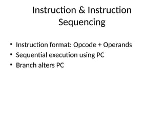 Instruction Opcode Operand Comprehensive Overview of Computer Architecture and Machine ...