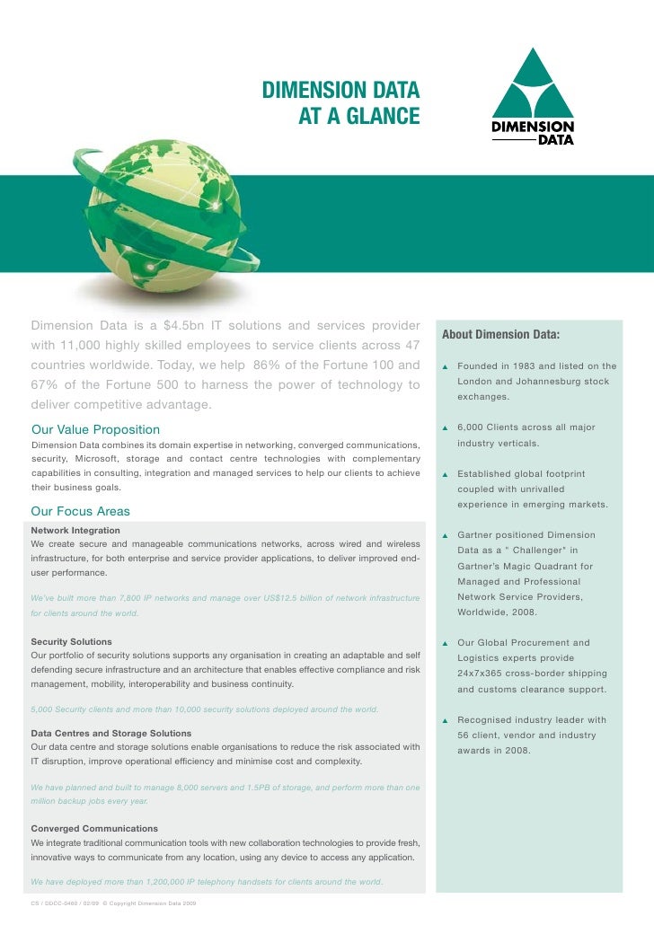 Dd Company Overview 2 Pager