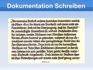 Dokumentation Schreiben
 