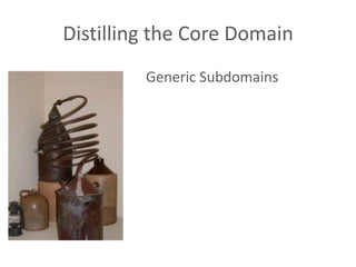 Distilling the Core Domain
         Generic Subdomains
 