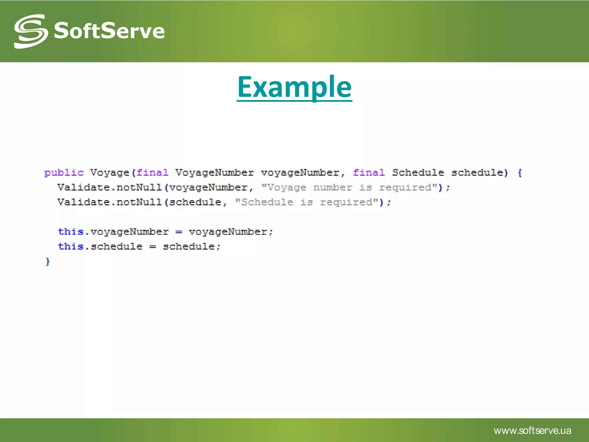 www.softserve.ua
Example
 
