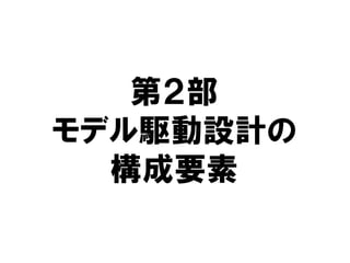 第２部
モデル駆動設計の
構成要素
 