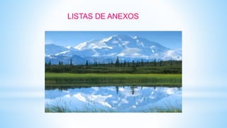 LISTAS DE ANEXOS
 