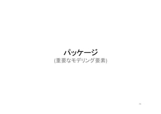 パッケージ
(重要なモデリング要素)
74
 