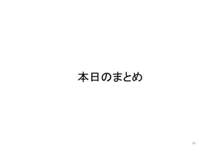 本日のまとめ
99
 
