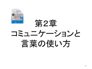 第２章
コミュニケーションと
言葉の使い方
58
 