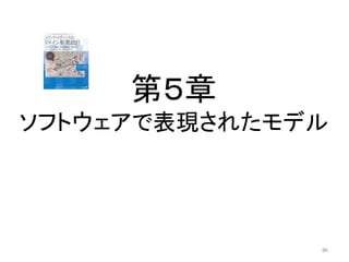 第５章
ソフトウェアで表現されたモデル
86
 