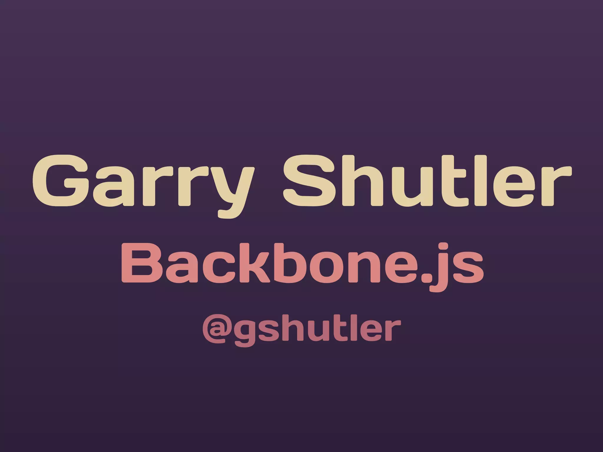 Introduction to Backbone.js - DDD North | PPT