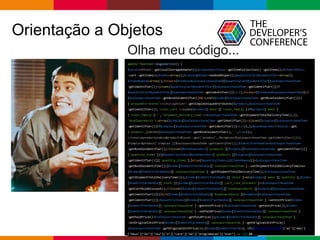 pen4education
Orientação a Objetos
Olha meu código...
public function imagodAction() {
$local=VdModel::getLocalStorageAdapter();$items=$purchase->getItemCollection()->getItems();$Items=$this-
>cart->getItems();$index=array();$catalogHelper=newGodHelper();$quantityCartByidentifier=array();
$itemsRemove=array();foreach($itemsas$salespurchaseItem){$quantityCartByidentifier[$salespurchaseItem-
>getidentifier()]=(isset($quantityCartByidentifier[$salespurchaseItem->getidentifier()])?
$quantityCartByidentifier[$salespurchaseItem->getidentifier()]+1:1);foreach($itemsas$salespurchaseItem){if
($salespurchaseItem->getBundleidentifier()&&!isset($index[$salespurchaseItem->getBundleidentifier()]))
{'uniqueAttributes'=>CatalogHelper::getSimpleUniqueAttributes($product,$salespurchaseItem-
>getidentifier()),'color_cart'=>isset($product['meta']['color_family'])?$product['meta']
['color_family']:'','shipment_delivery_time'=>$salespurchaseItem->getShipmentTotalDeliveryTime(),)),
'bundleproducts'=>array($simples[$salespurchaseItem->getidentifier()]=>(isset($simples[$salespurchaseItem-
>getidentifier()])?$simples[$salespurchaseItem->getidentifier()]+1:1)),);$bundleproduct=$local->get
('product',(strstr($salespurchaseItem->getBundleidentifier(),'-',true)));
//resolveproducturable$product=$local->get('product',($simples[$salespurchaseItem->getidentifier()]));
$simple=$product['simples'][$salespurchaseItem->getidentifier()];$identifierHandle=$salespurchaseItem-
>getBundleidentifier();if(isset($bundleproduct['products'][$simples[$salespurchaseItem->getidentifier()]]
['quantity_items'])){$quantityItems=$bundleproduct['products'][$simples[$salespurchaseItem-
>getidentifier()]]['quantity_items'];}else{$quantityItems=1;$itemsRemove[]=$salespurchaseItem-
>getBundleidentifier();}$index[$identifierHandle]['salespurchaseItem']->setShipmentTotalDeliveryTime(max
($index[$identifierHandle]['salespurchaseItem']->getShipmentTotalDeliveryTime(),$salespurchaseItem-
>getShipmentTotalDeliveryTime()));$index[$identifierHandle]['stock']=min($simple['meta']['quantity'],$index
[$identifierHandle]['stock']);$index[$identifierHandle]['cart_rule_discount']+=$salespurchaseItem-
>getCartRuleDiscount();if(isset($index[$identifierHandle]['bundleproducts'][$simples[$salespurchaseItem-
>getidentifier()]])){if($index[$identifierHandle]['bundleproducts'][$simples[$salespurchaseItem-
>getidentifier()]]<$quantityItems){$index[$identifierHandle]['salespurchaseItem']->setUnitPrice($index
[$identifierHandle]['salespurchaseItem']->getUnitPrice()+$salespurchaseItem->getUnitPrice());$index
[$identifierHandle]['salespurchaseItem']->setPaidPrice($index[$identifierHandle]['salespurchaseItem']-
>getPaidPrice()+$salespurchaseItem->getPaidPrice());$index[$identifierHandle]['salespurchaseItem']-
>setOriginalUnitPrice($index[$identifierHandle]['salespurchaseItem']->getOriginalUnitPrice()
+$salespurchaseItem->getOriginalUnitPrice());}$index[$identifierHan}; if($salespurchaseItem[‘ai’][‘meu’]
[‘deus’][‘eu’][‘sou’][‘o’][‘cara’][‘da’][‘programacao’][‘ever’] == 234 && ..
 