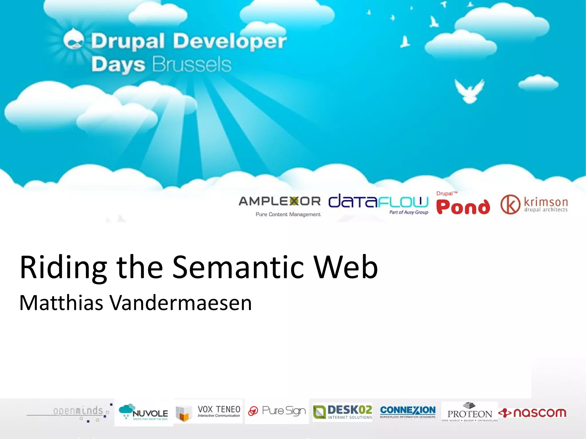 Riding the Semantic  and Archipel Project PPT