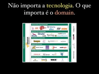 Não importa a tecnologia. O que
importa é o domain. 

 