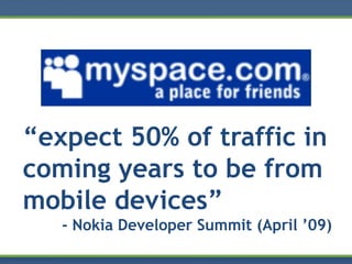 Mobile Web 2.0 & MDBF (DDDSW - Grok Talk)