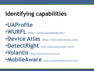 Mobile Web 2.0 & MDBF (DDDSW - Grok Talk)