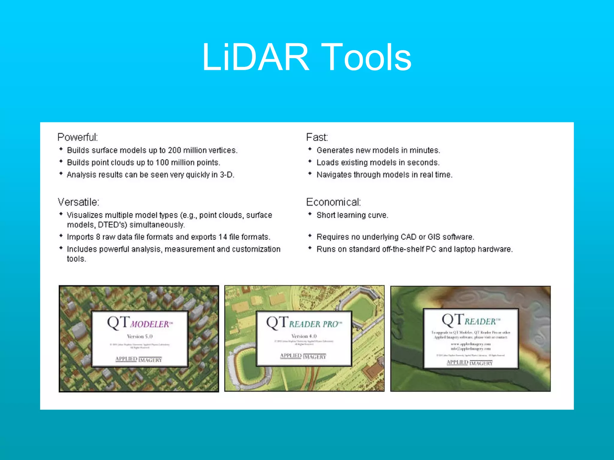 LiDAR Tools
 