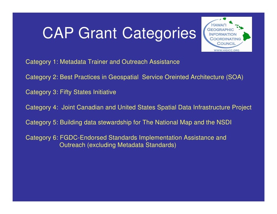 Cooperative Agreements Program (CAP) Grant