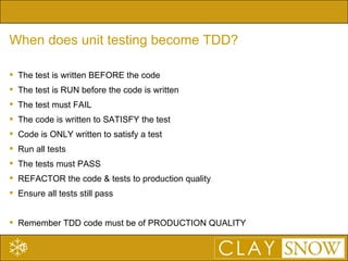 Unit Testing, TDD and the Walking Skeleton | PPT