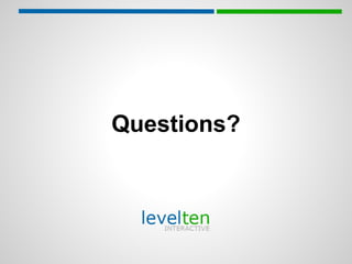 Questions?
 