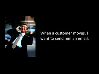 When a customer moves, I
want to send him an email.

 
