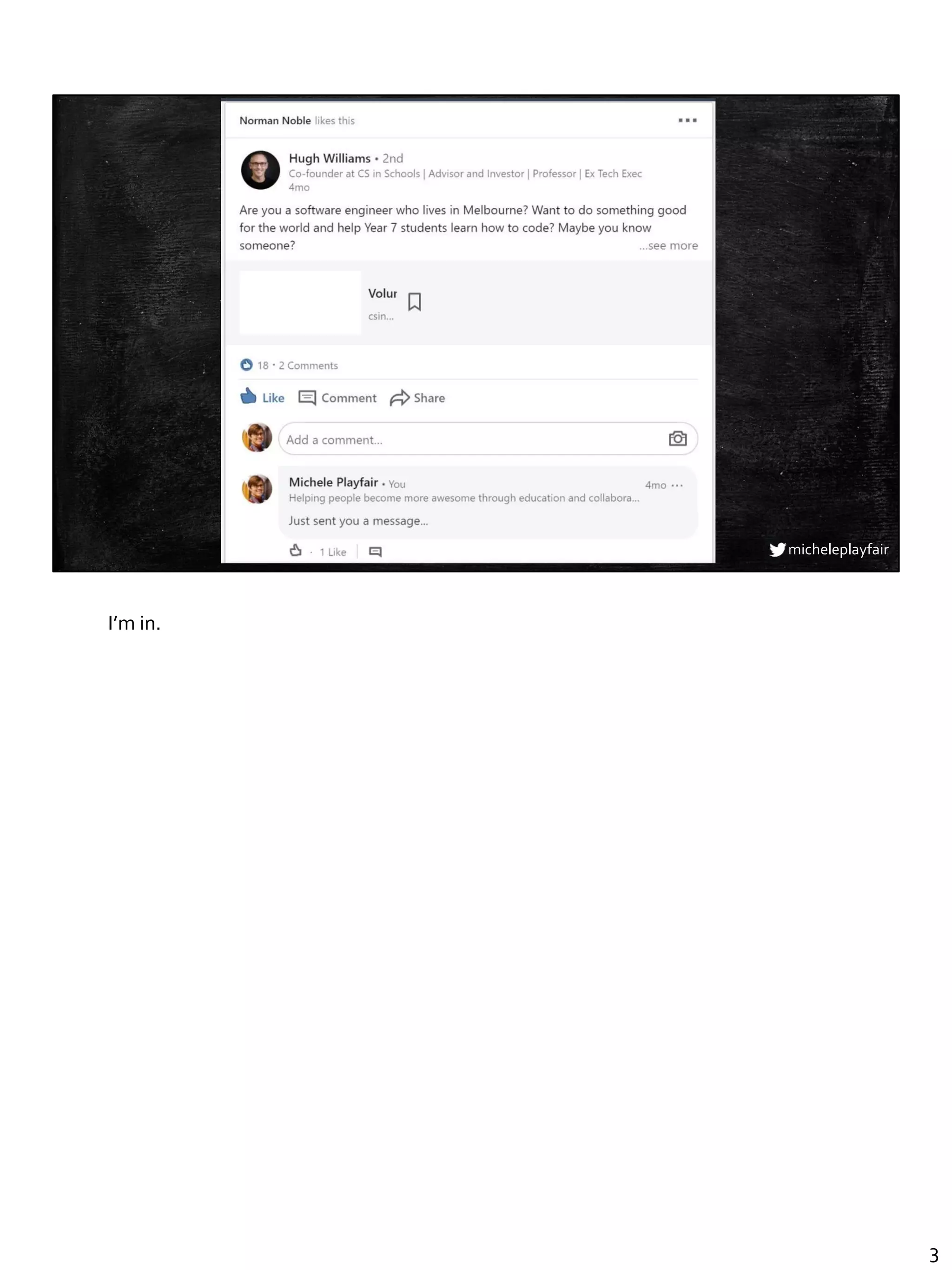 micheleplayfair
I’m in.
3
 