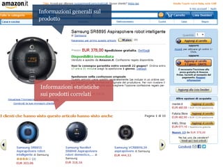 Informazioni generali sul
prodotto




Informazioni statistiche
sui prodotti correlati




                            21
 