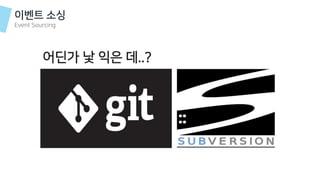 이벤트 소싱
Event Sourcing
어딘가 낯 익은 데..?
 