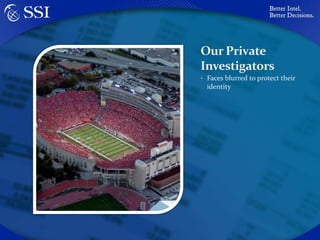 Our Private InvestigatorsFaces blurred to protect their identity