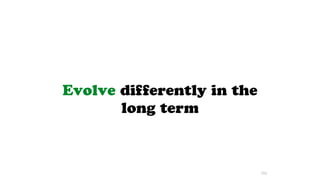 Evolve differently in the
long term
151
 
