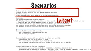 Scenarios
Intent
 