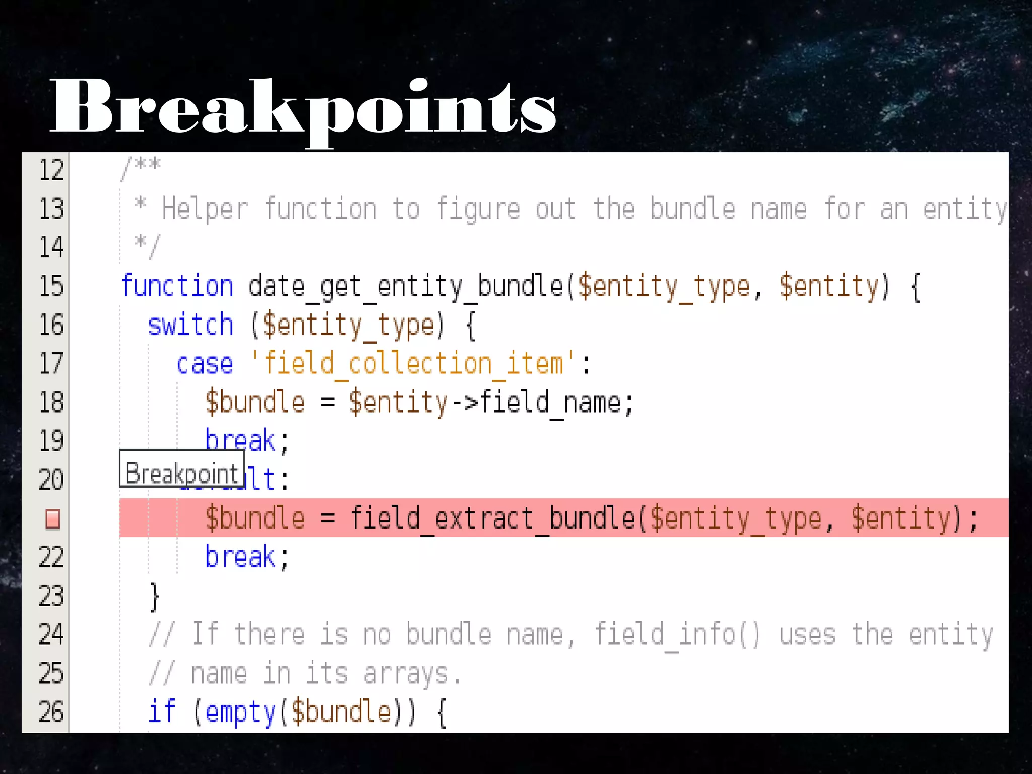 Breakpoints