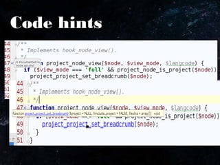 Code hints