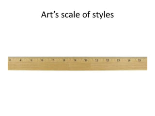 Art’s scale of styles
 