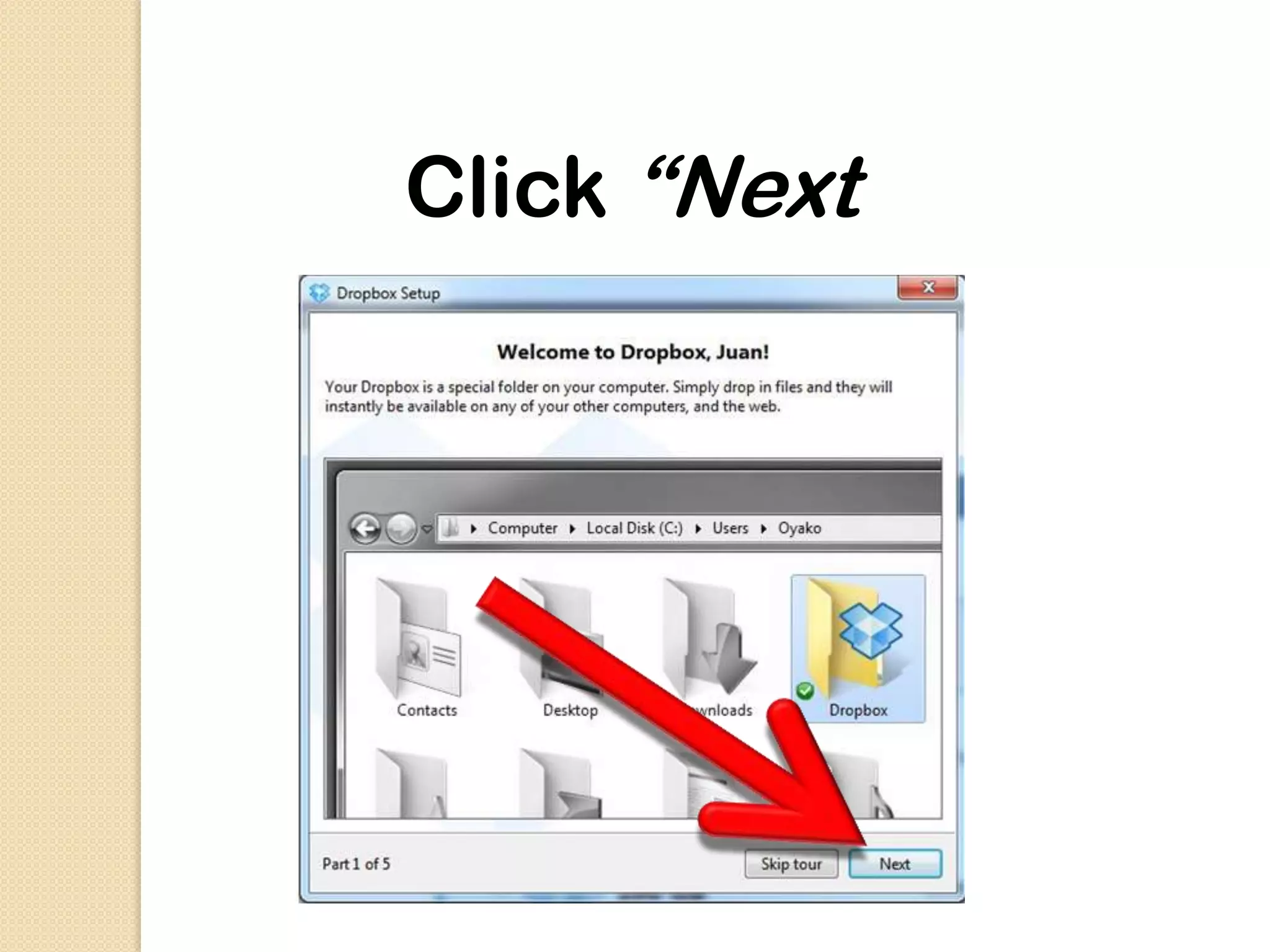Click “Next”
 