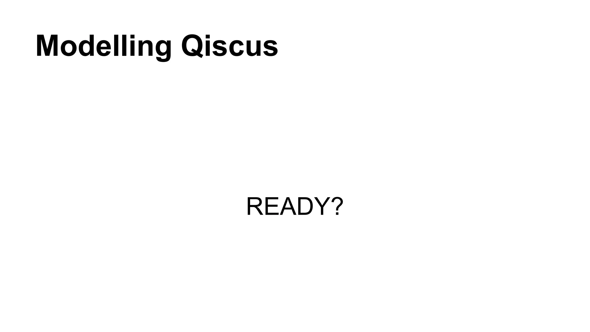 Modelling Qiscus
READY?
 