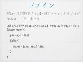 (         )=


id(4a74c322-08ab-450b-b674-793e1d7f399a) = class
Department {
    package = dept
    ﬁelds {
        name = java.lang.String
    }
}
 