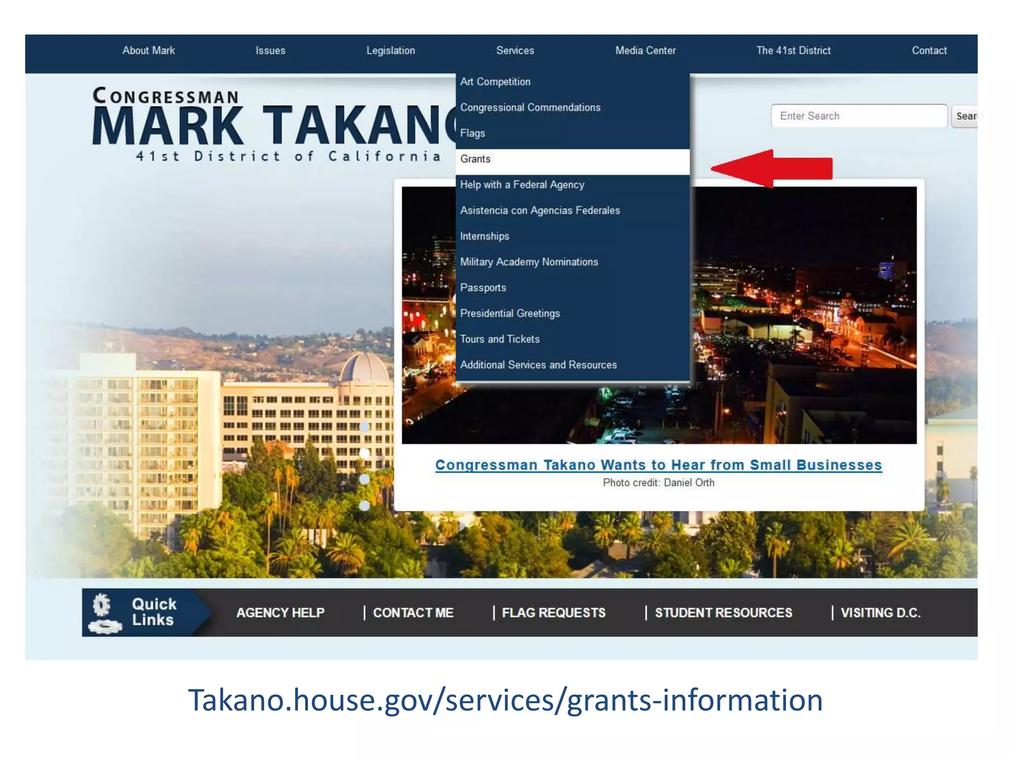 Takano.house.gov/services/grants-information
 
