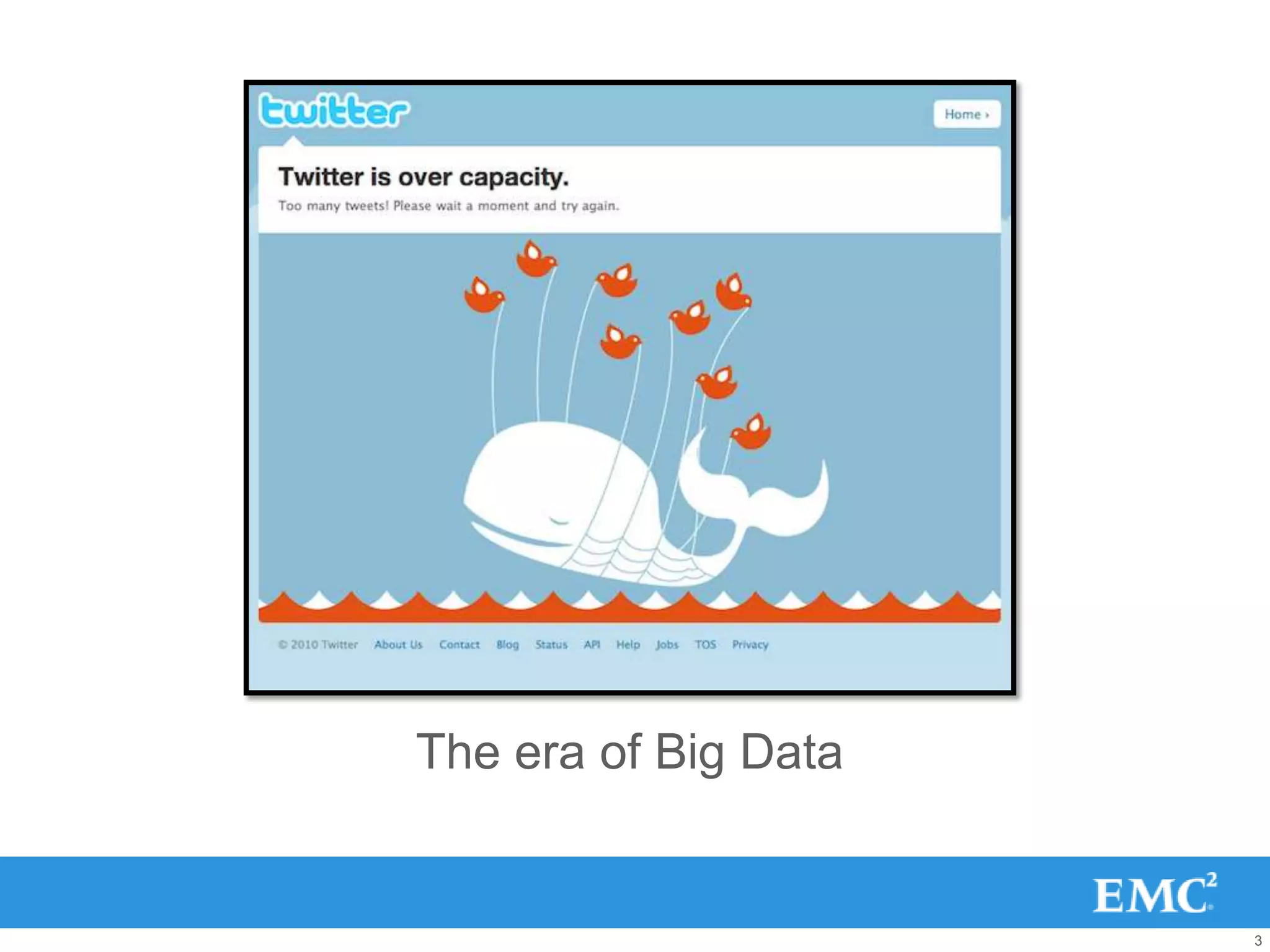 The era of Big Data


                      3
 