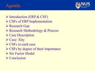 Critical Success Factors for Implementation of ERP Projects | PPT