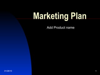 Marketing Plan Add Product name 