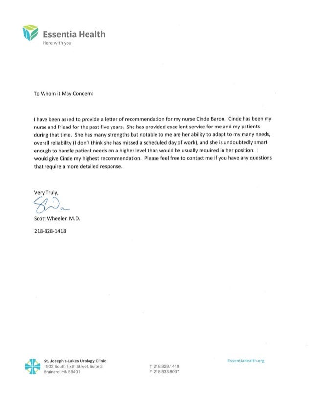 Reference letter Urology