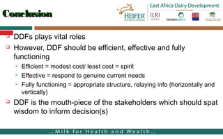 Overview of East Africa Dairy Development in Tanzania