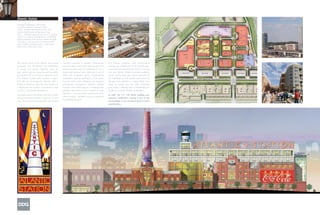 Atlantic Station
Design/Completion: 2001/2005
Location: Atlanta, Georgia, USA
Client: Jacoby Development Inc.; AIG
Global Real Estate Investment Corp.
Size: 1,308,000 square feet/121,517 square
meters of retail & entertainment; 6,000,000
square feet/557,418 square meters of high-
rise office; 138 acres/15.4 hectares total
area; 5,000 residential units, a 600-room
hotel and a 350-room hotel




The former home of the Atlanta Steel Hoop       traveled roadways in Atlanta. Constructed        The design materials and architectural
Company, this “brownfield” site demanded        around a large central park and fountain, this   concept are emblematic of the overall effort
a design that would capitalize upon its         mixed-use plan calls for buildings of 3 to 7     to recreate an industrial steel town. From the
past rather than be characterized by public     stories with ground floor retail and a mix of    cast iron Atlantic Station-inscribed manhole
perception of it as a former industrial zone.   office and residential above. Freestanding       covers, to the brick and mortar elements of
The Atlantic Station plan creates a space       restaurants dot the perimeter of the park,       the buildings, to the period paint-on-brick
that will be re-energized, infused with a       and tree-lined, brick walkways are featured      signage and graphics - every effort was
depth of historical character and identity to   prominently throughout. Atlantic Station         made to ensure that the site’s industrial
complement the modern conveniences and          includes over 8,000 spaces of underground        past plays a defining role in establishing its
“lived in,” small-town atmosphere.              parking; valet service and a number of “stair    identity as a vibrant Atlanta destination.
                                                elements” – access points reminiscent of an
Encompassing 9 city blocks, this town center                                                     In 2005, the 171 17th Street building was
                                                urban subway – facilitate access to and from
design is located near the merge of I-75 and                                                     awarded certification, making it one of the
                                                the parking structure.
I-85, one of the most prominent and heavily                                                      first buildings in the Southeast built to LEED
                                                                                                 specifications.
 