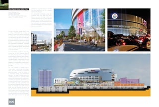 contribute to the diverse blend of uses that
Ulker Sports Arena at Ata Park
                                                   have been integrated into this innovative
Project Opening: 2012                              mixed-use development.
Location: Istanbul, Turkey
                                                   The sophisticated architectural styling and
Developer: Ülker Group
Size: 613,320 square feet/57,000 square            curvilinear forms that frame the space
meters. 14.1 acres/5.7 hectares                    reinforce the sense of energy, vitality, and
                                                   seamless interconnection and help affirm the
                                                   visionary nature of a project that promises to
                                                   not only satisfy the increasing demands of the
                                                   club’s enthusiastic and supportive basketball
                                                   fans, but to redefine the intersection of sports,
                                                   retail and entertainment.




As one of the most popular sports clubs
in Turkey, Fenerbahçe S.K. occupies a
position of social and sporting prominence
in Istanbul culture. It is appropriate then that
the new home for the club’s competitive and
successful basketball team play its matches
in an extraordinary and inspired new setting.
AtaPark is a state-of-the-art sports, lifestyle
and entertainment development comprising
of a multiuse arena, shopping, hotel, parking,
offices, cinemas and theater uses focused
around an interactive multimedia events plaza
for the city of Istanbul.

The sleek, 12,500 to 14,000-seat (depending
on the type of event) multi-use arena at
the heart of the new project is designed to
accommodate a variety of sports activities,
musical performances, trade shows and
promotional events. Connected to the arena
will be a three-level sports lifestyle center
designed to accommodate a diverse mix of
retail options, including cinemas, restaurants
and cafes.

The center overlooks a dynamic open-air
events plaza, a spectacular oval-shaped
space that can comfortably accommodate
game-day crowds as well as function as
a stand-alone dining and entertainment
attraction. The plaza is complimented and
animated by large-scale interactive media
elements that stream a mix of live game video,
advertising and branding opportunities. The
specially selected hillside site accommodates
an abundance of easily accessible multi-
level parking strategically located below the
arena and shopping areas, while terraced
dining and café overlooks the plaza. All
told, the AtaPark design includes more than
25,000 square meters of leasable retail and
entertainment space. An 8,500-square-meter,
240-key hotel and a 12-story, 20,000-square-
meter office tower bracket the site and
 