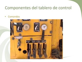 Componentes del tablero de control
• Comandos

 