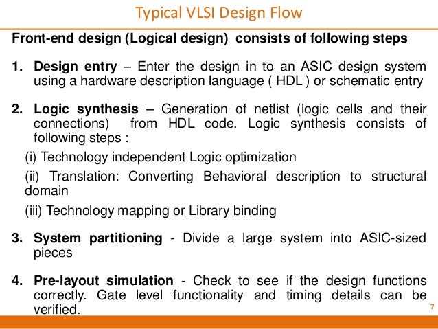 vlsi design flow