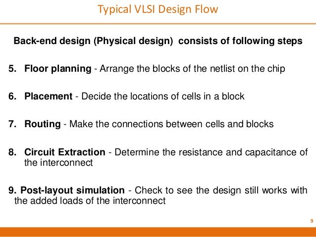 vlsi design flow