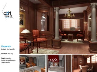 Corporate
Project: Giza Foods Co.
Location: Nasr City
Requirements:
Interior Design-Furniture-
3D Presentation
 