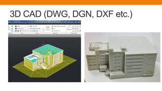 3D CAD (DWG, DGN, DXF etc.)
 