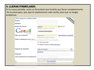 3. Llenar formulario.
En la nueva pantalla, verás un formulario que tendrás que llenar completamente.
No te preocupes, que aquí te explicaremos cada casilla, para que no tengas
problemas:
 