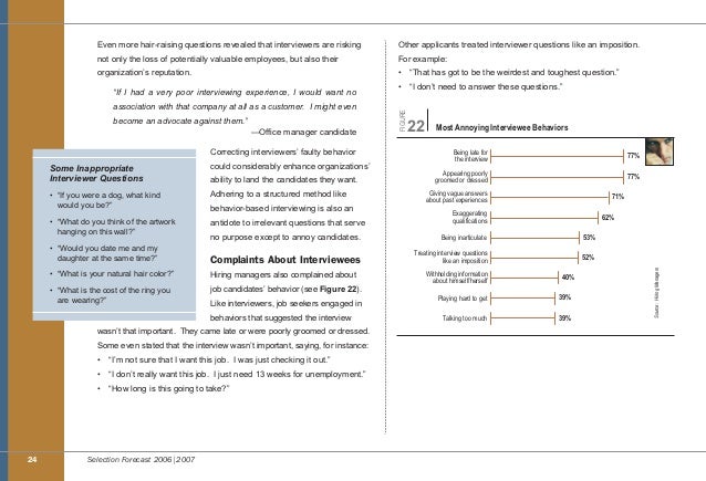 ddi selection forecast 2007 targeted selection interviewing